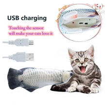 Electronic Cat Toys Interactive Electric Cat Toy Fish for Kitty Catnip Perfect for Biting Chewing Kicking Moves by itself